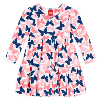 Dievčenské šaty KYLY MOTÝLE biele