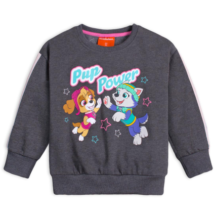 Dievčenská mikina PAW PATROL PUP POWER šedá