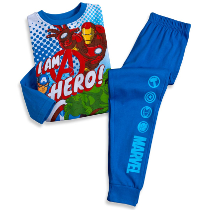 Chlapčenské pyžamo AVENGERS I AM HERO modré