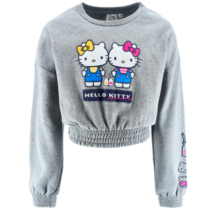 Dievčenská mikina HELLO KITTY šedá