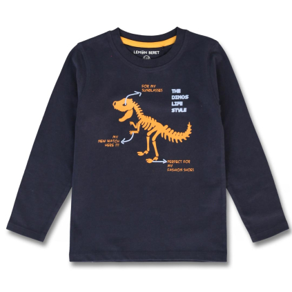 Chlapčenské tričko LEMON BERET DINOS STYLE modré