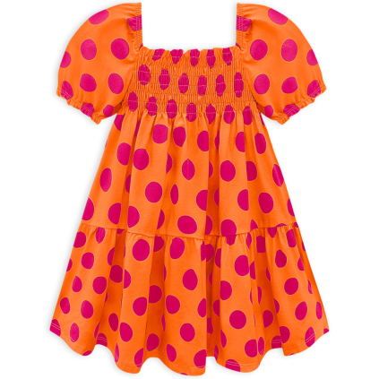 Dievčenské šaty KYLY BODKY oranžové