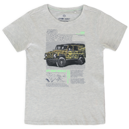 Chlapčenské tričko z BIO bavlny LEMON BERET OFF ROAD šedé