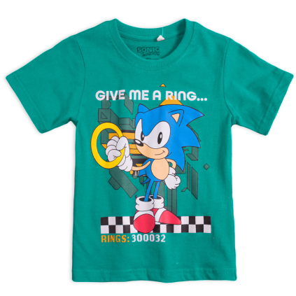 Chlapčenské tričko SONIC RING zelené