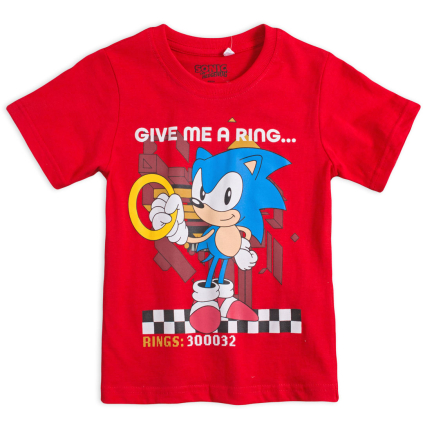 Chlapčenské tričko SONIC RING červené