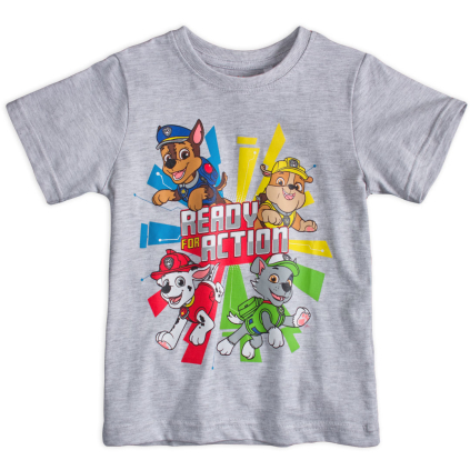 Chlapčenské tričko PAW PATROL ACTION šedé