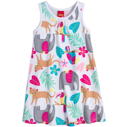 Dievčenské šaty KYLY ZOO biele