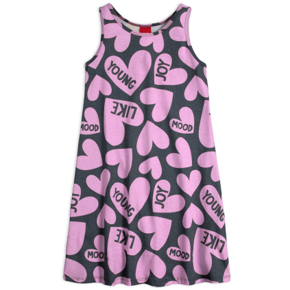 Dievčenské šaty KYLY YOUNG MOOD čierno-ružové