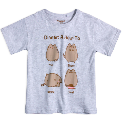 Dievčenské tričko PUSHEEN šedé