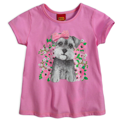 Dievčenské tričko KYLY PSÍK ružové