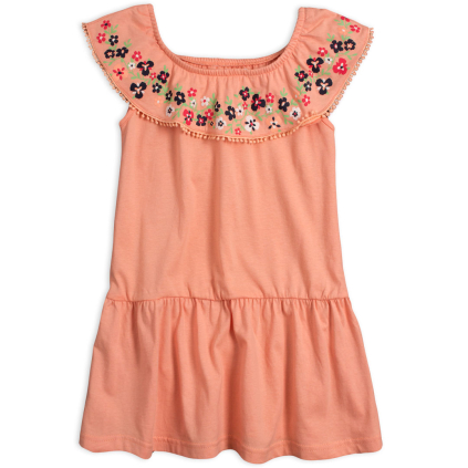 Dievčenské šaty VENERE KVETINKY oranžové
