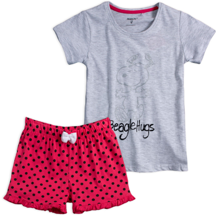 Dievčenské pyžamo SNOOPY HUGS šedé