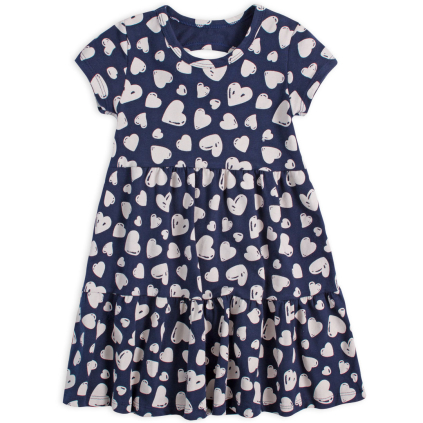 Dievčenské šaty KYLY SRDIEČKA modré
