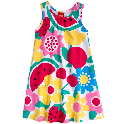 Dievčenské šaty KYLY FRUITS biele