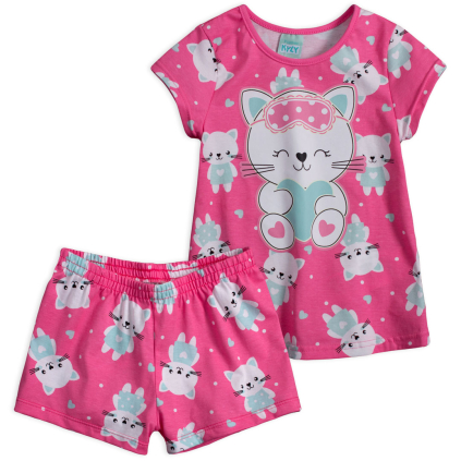 Dievčenské pyžamo KYLY MAČIČKA ružové