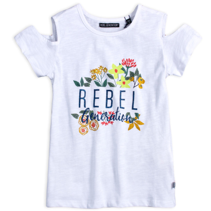 Dievčenské tričko REBEL GENERATION biele