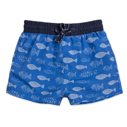 Chlapčenské kúpacie šortky KNOT SO BAD RYBKY modré