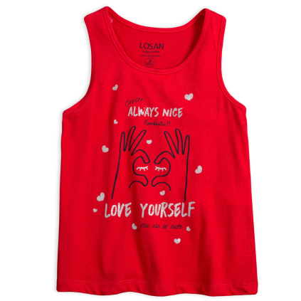 Dievčenské tielko LOSAN LOVE YOURSELF červené