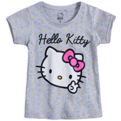 Dievčenské tričko HELLO KITTY šedé