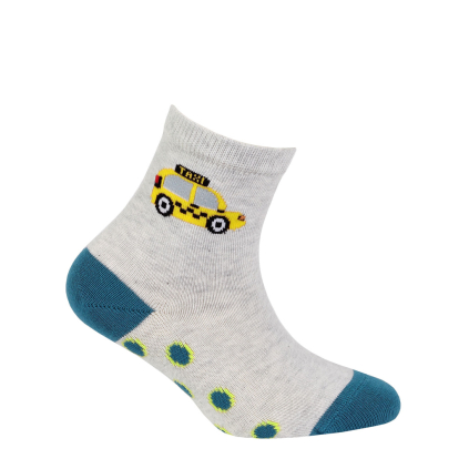 Chlapčenské vzorované ponožky WOLA TAXI šedé