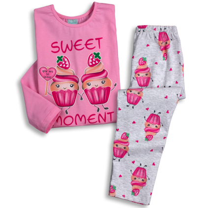 Dievčenské pyžamo svietiace v tme KYLY SWEET MOMENT ružové