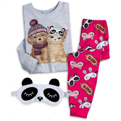 Dievčenské svietiace pyžamo KYLY SLEEP šedé