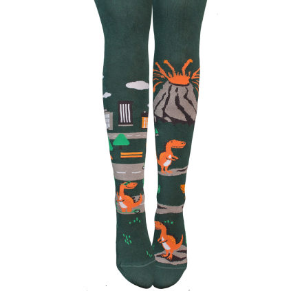 Chlapčenské pančuchy GATTA DINO WORLD zelené