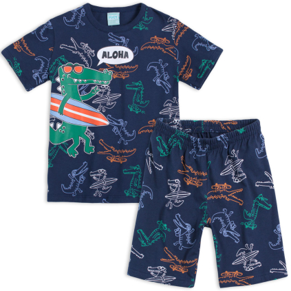 Chlapčenské pyžamo svietiace v tme KYLY ALOHA modré