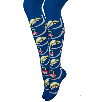 Chlapčenské pančuchy GATTA AUTÁ NA CESTE modré