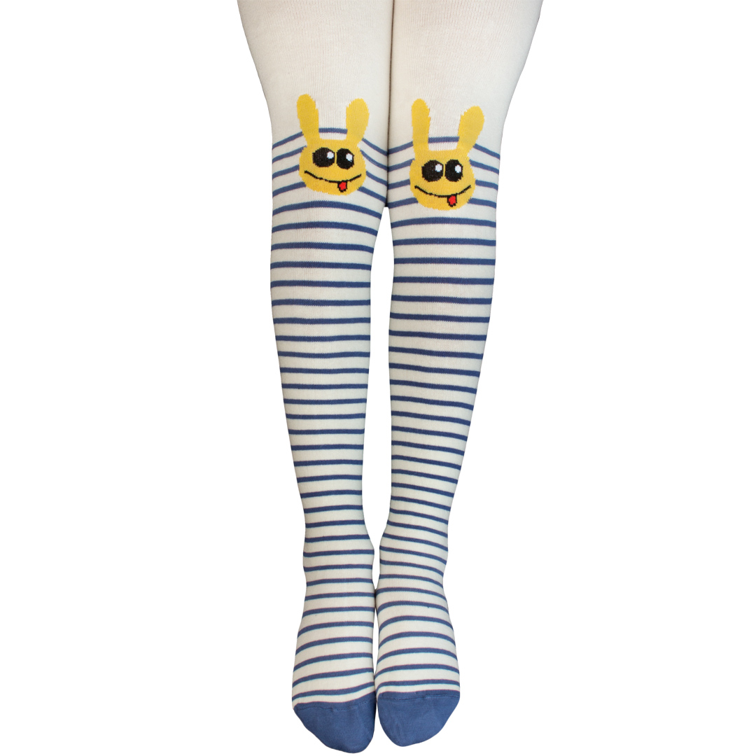 Dievčenské pančuchy WOLA ZAJAC,PRÚŽKY krémové