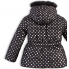Dojčenská dievčenská zimná bunda LEMON BERET BODKY čierna