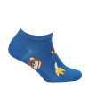 Detské členkové ponožky WOLA OPIČKY modré