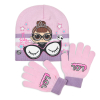 Dievčenská čiapka a rukavice L.O.L SURPRISE BABY svetlo ružová