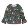 Dievčenská tunika NANAI SLONY zelená