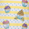 Dievčenské tričko GLO STORY CUPCAKES žlté prúžky