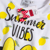 Dievčenské tričko DISNEY MINNIE LEMONS bielo-žlté