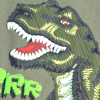 Chlapčenské tričko z bio bavlny LEMON BERET T-REX kaki