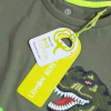 Chlapčenské tričko z bio bavlny LEMON BERET T-REX kaki