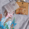 Dievčenské šaty z bio bavlny DISNEY FROZEN MAGICAL šedé