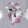 Dievčenská mikina DISNEY MINNIE JEDNOROŽEC šedá