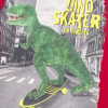Chlapčenské tričko s dlhými rukávmi KYLY DINO SKATER červené