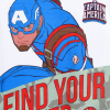 Chlapčenské tričko AVENGERS CAPTAIN AMERICA biele