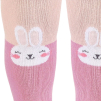 Vzorované pančuchy pre dievčatá WOLA ZAJAČIK ružové rose
