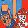 Chlapčenské tričko PAW PATROL THERE červené