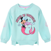 Dievčenská mikina z BIO bavlny DISNEY MINNIE MERMAID tyrkysová