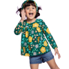 Dievčenská tunika NANAI KVETY zelená