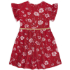 Dievčenské šaty BEE LOOP KVETINKY červené