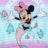 Dievčenské šaty z BIO bavlny DISNEY MINNIE MERMAID tyrkysové