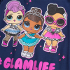 Dievčenské tričko L.O.L.SURPRISE GLAMLIFE modré