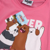 Dievčenské tričko WE BARE BEARS ružové